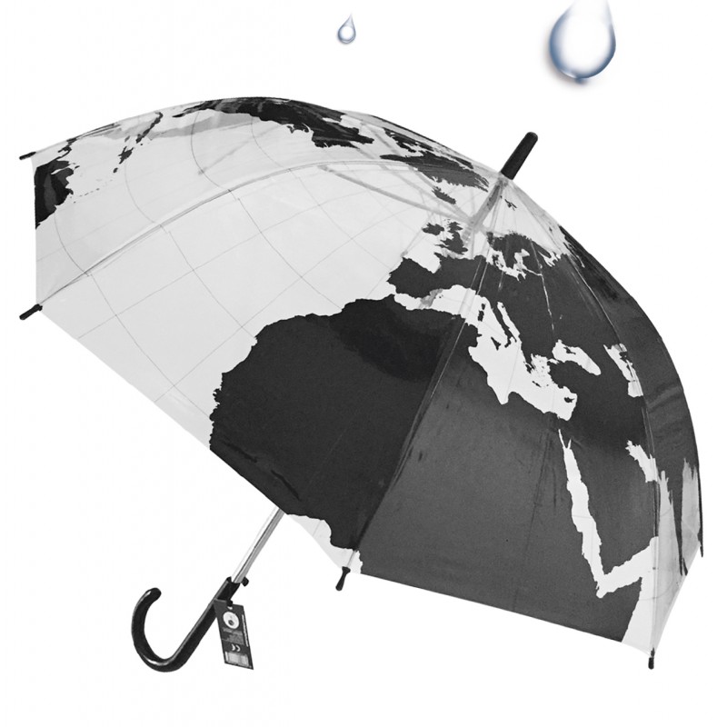 Paraguas Mapamundi Transparente